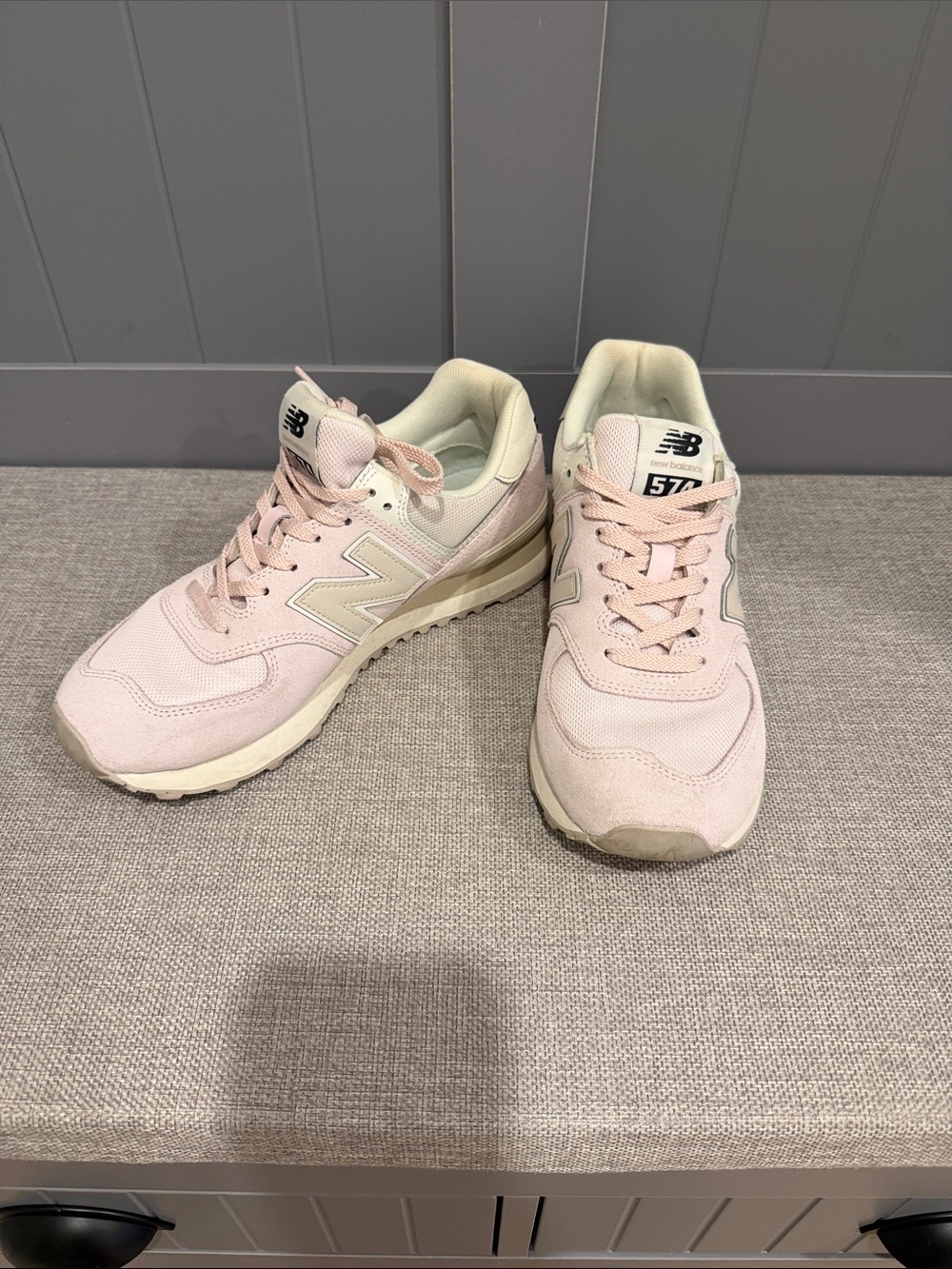 New Balance Women’s Sneakers in Pale Pink and Cream